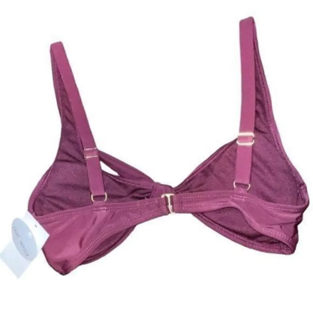 Hot Water Sugar Plum Knot Tie Adjustable Straps Bikini Top M NWT